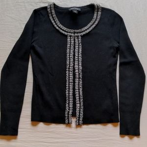 WHBM B&W cardigan sweater